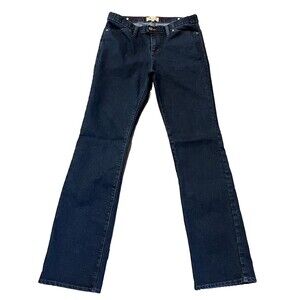 Womens Sz 8 US Army 1st Infantry Division Blue Jeans Dark Denim Boot Flare Leg